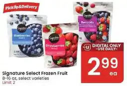 Albertsons Signature Select Frozen Fruit offer