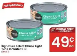Albertsons Signature Select Chunk Light Tuna in Water offer