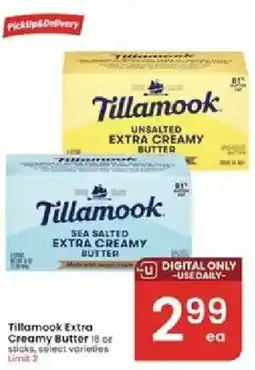 Albertsons Tillamook Extra Creamy Butter or sticks offer