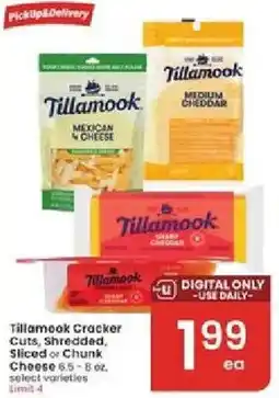 Albertsons Tillamook Cracker Cuts, Shredded, Sliced or Chunk Cheese offer
