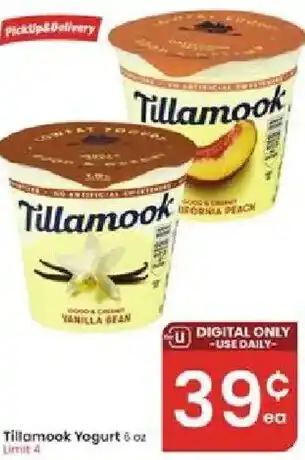 Albertsons Tillamook Yogurt offer