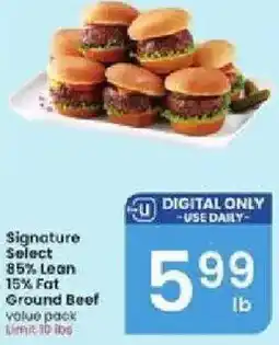 Albertsons Signature Select 85% Lean 15% Fat Ground Beef offer