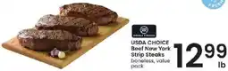 Albertsons USDA CHOICE Beef New York Strip Steaks offer