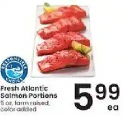 Albertsons Fresh Atlantic Salmon Portions offer