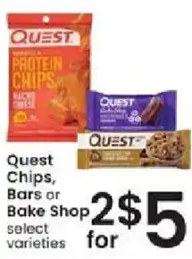 Albertsons Quest Chips, Bars or Bake Shop offer