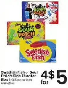 Albertsons Swedish Fish or Sour Patch Kids Theater Box offer