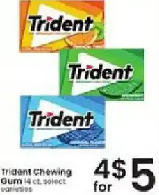 Albertsons Trident Chewing Gum offer