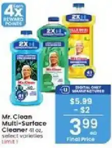 Albertsons Mr. Clean Multi-Surface Cleaner offer