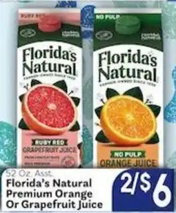 Caledonia Marketplace Florida's Natural Premium Orange Or Grapefruit Juice offer