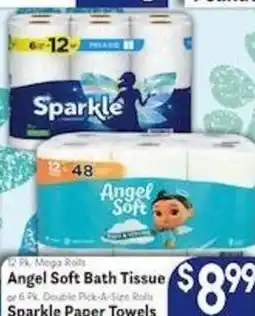 Caledonia Marketplace Angel Soft Bath Tissue or Sparkle Paper Towels offer
