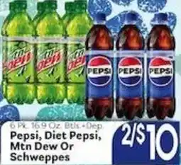 Caledonia Marketplace Pepsi, Diet Pepsi, Mtn Dew Or Schweppes offer