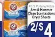 Caledonia Marketplace Arm & Hammer Clean Scentsations Dryer Sheets offer