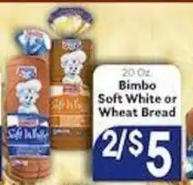 Caledonia Marketplace Bimbo Soft White or Wheat Bread offer
