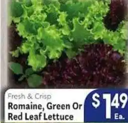 Caledonia Marketplace Romaine, Green Or Red Leaf Lettuce offer