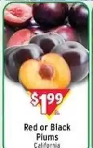 Met Foodmarkets Red or Black Plums California offer