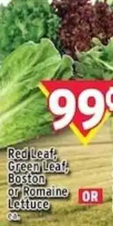 Met Foodmarkets Red Leaf Green Leaf, Boston or Romaine Lettuce offer