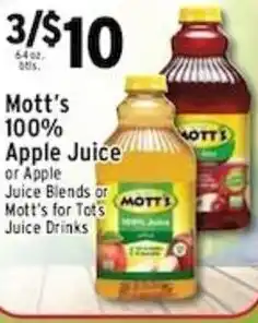 Met Foodmarkets Mott's 100% Apple Juice offer