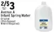 Met Foodmarkets Avenue A Infant Spring Water offer
