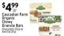 Met Foodmarkets Cascadian Farm Organic Chewy Granola Bars offer