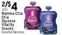 Met Foodmarkets Mamma Chia Chia Squeeze Vitality Snacks offer