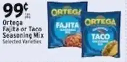 Met Foodmarkets Ortega Fajita or Taco Seasoning Mix offer