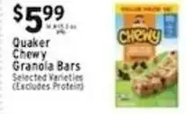 Met Foodmarkets Quaker Chewy Granola Bars offer