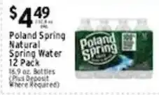 Met Foodmarkets Poland Spring Natural Spring Water offer