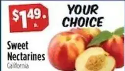 Pioneer Supermarkets Sweet Nectarines offer