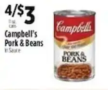 Pioneer Supermarkets Campbell's Pork & Beans offer
