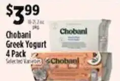 Pioneer Supermarkets Chobani Greek Yogurt offer