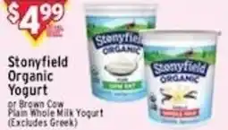 Met Foodmarkets Stonyfield organic yogurt offer