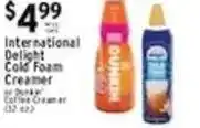 Met Foodmarkets International delight cold foam creamer offer