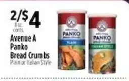 Pioneer Supermarkets Avenue A Panko Bread Crumbs offer