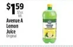 Pioneer Supermarkets Avenue A Lemon Juice Original offer
