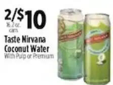 Pioneer Supermarkets Taste Nirvana Coconut Water offer