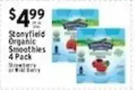 Met Foodmarkets Stonyfield Organic Smoothies offer