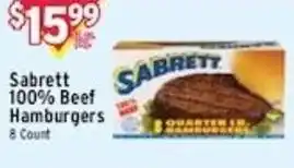 Met Foodmarkets Sabrett 100% Beef Hamburgers offer