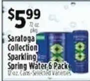 Pioneer Supermarkets Saratoga Collection Sparkling Spring Water offer