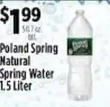 Pioneer Supermarkets Poland Spring Natural Spring Water offer