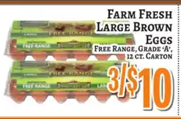 Trade Fair Supermarket FARM FRESH LARGE BROWN EGGS offer