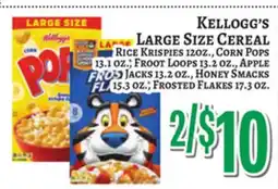 Trade Fair Supermarket KELLOGG'S LARGE SIZE CEREAL offer