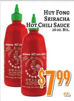 Trade Fair Supermarket HUY FONG SRIRACHA HOT CHILI SAUCE offer
