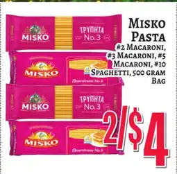 Trade Fair Supermarket MISKO PASTA offer