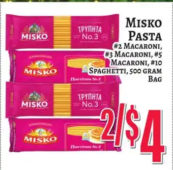 Trade Fair Supermarket MISKO PASTA offer