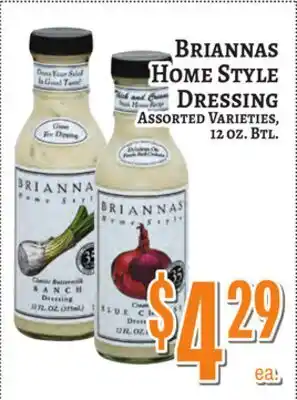 Trade Fair Supermarket Briannas HOME STYLE DRESSING offer