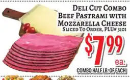 Trade Fair Supermarket DELI CUT COMBO BEEF PASTRAMI WITH MOZZARELLA CHEESE offer