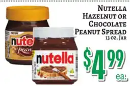 Trade Fair Supermarket Nutella HAZELNUT OR Chocolate PEANUT SPREAD offer