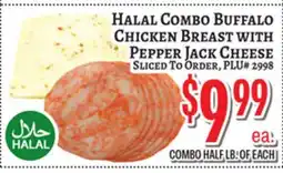 Trade Fair Supermarket HALAL COMBO BUFFALO CHICKEN BREAST WITH PEPPER JACK CHEESE offer