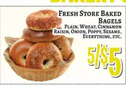 Trade Fair Supermarket FRESH STORE BAKED BAGELS offer