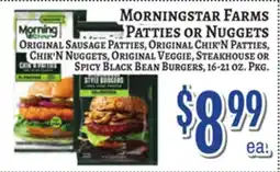 Trade Fair Supermarket Morningstar Farms PATTIES OR NUGGETS offer